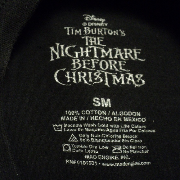 The Nightmare Before Christmas Disney Tim Burton's T-Shirt Size Small Unisex - Picture 5 of 5